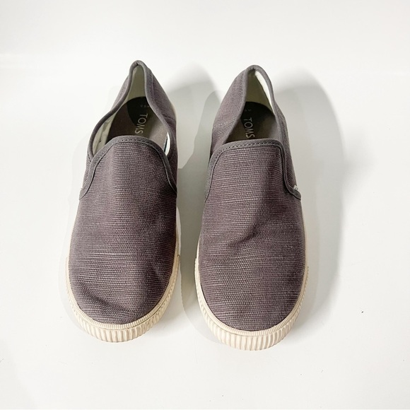 Toms Shoes - Toms gray canvas slip on sneakers